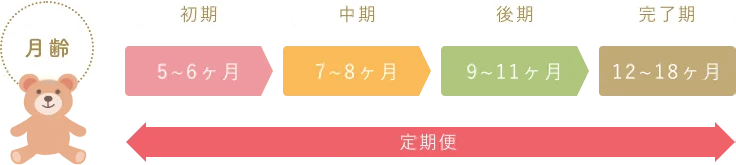 月齢に合わせた提供の流れ